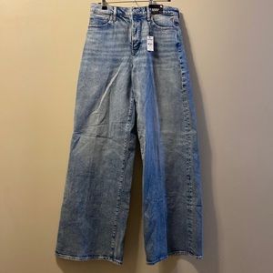 Express super high rise relaxed wide leg jean